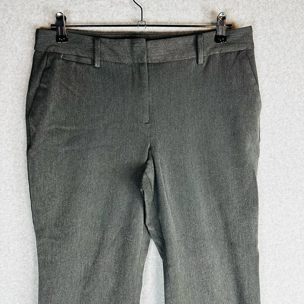 Talbots Womans 10P Petite Curvy Barely Boot Cut Dress Pants Grey Thick Stretch - Picture 3 of 7